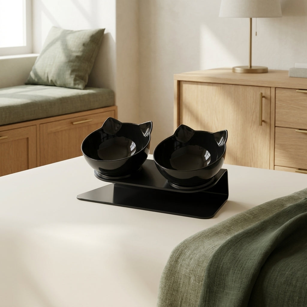The Neck-Kind Double Bowl — Aspen Paws