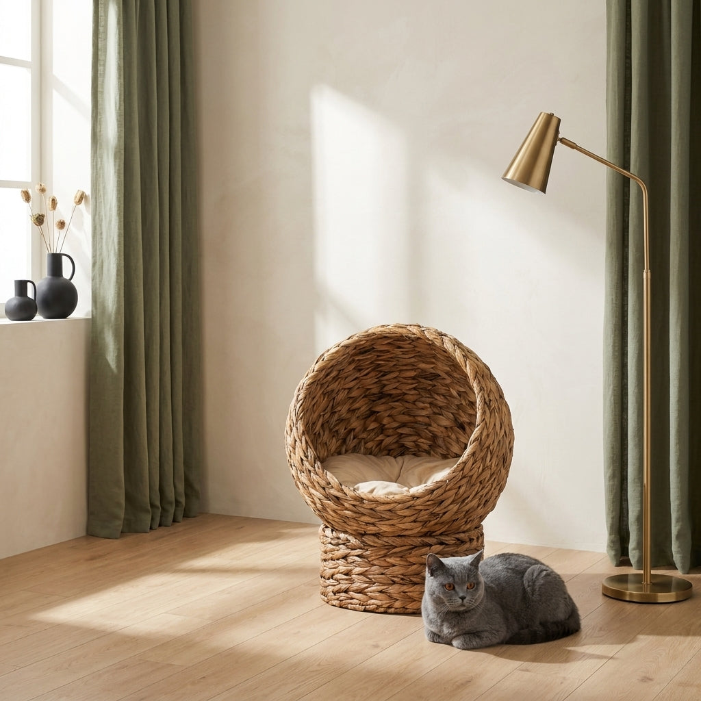 The Rattan Nook Cat Bed — Aspen Paws