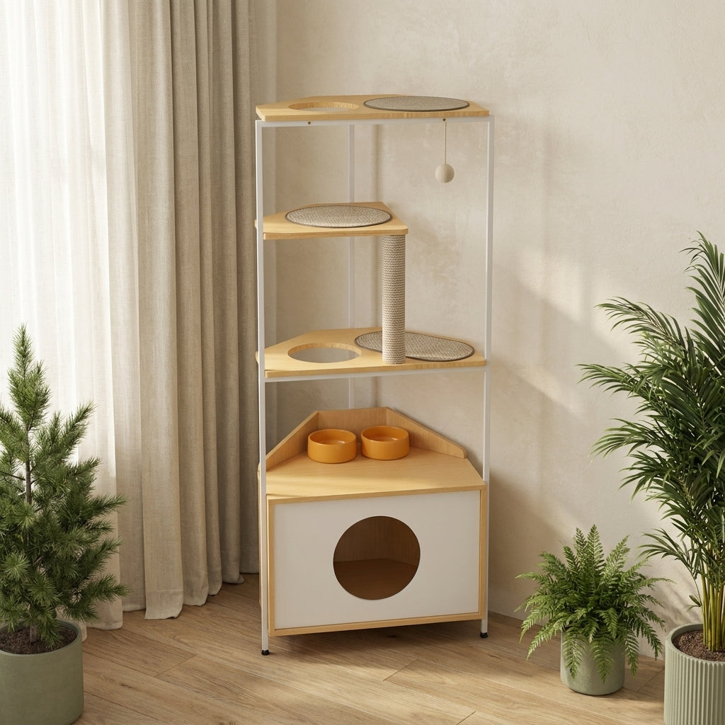 The Japandi Corner Tower — Aspen Paws