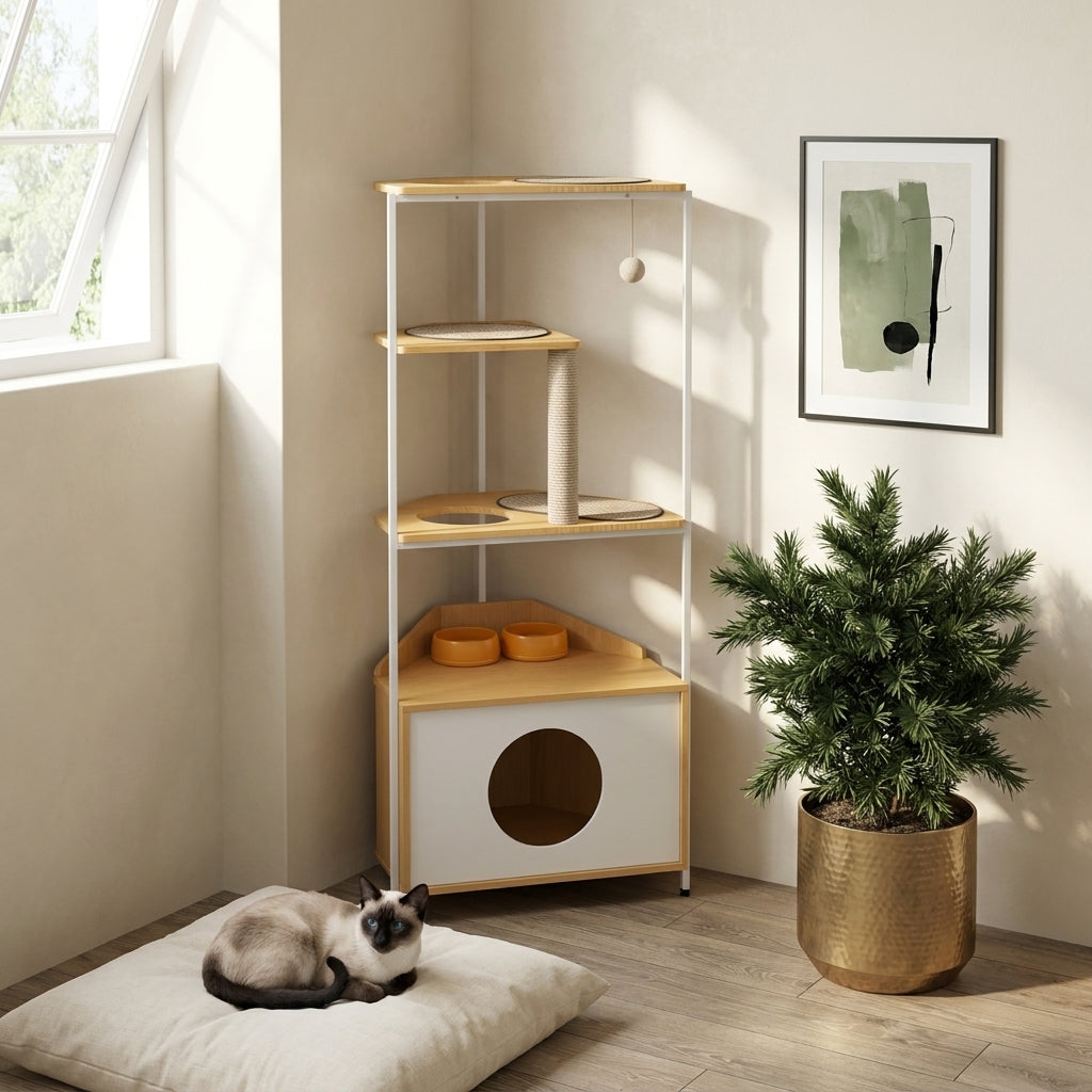 The Japandi Corner Tower — Aspen Paws