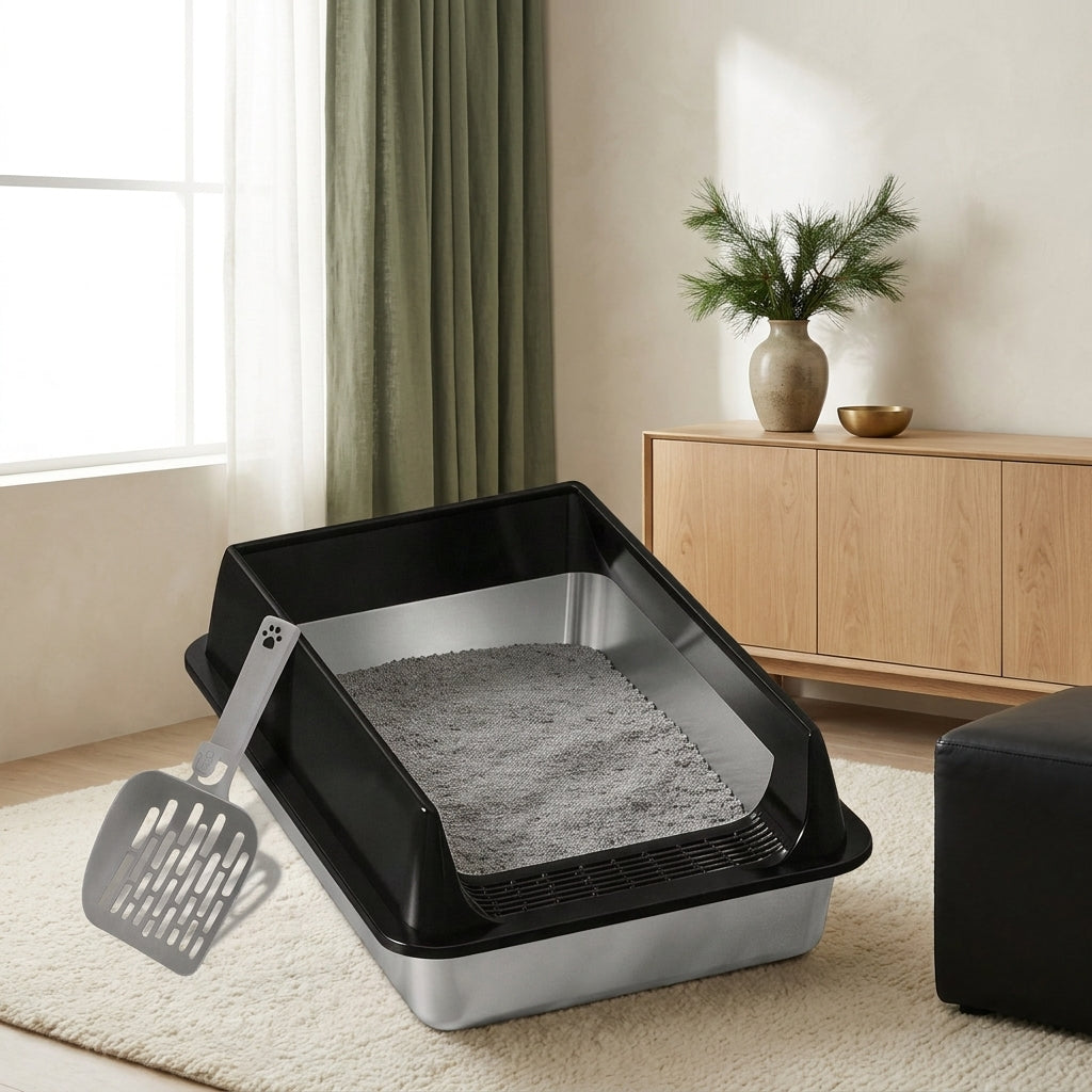 The No-Track Steel Litter Box — Aspen Paws