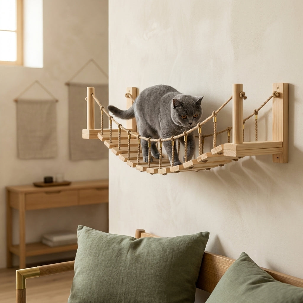 The Japandi Pine Wall Perch — Aspen Paws