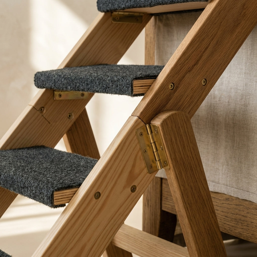 The Four-Step Timber Stairs — Aspen Paws